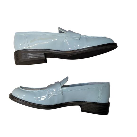 Nine West Light Blue Patent Loafers Size 8.5 - Picture 2 of 7